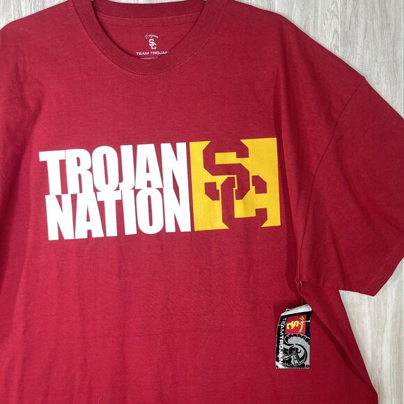 USC Trojans Nation T-Shirt Men’s XXL Short Sleeve T-Shirt Team Trojan Red NWT - Picture 2 of 9